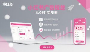 小红书广告投放从0到1的实战课,学完即可开始投放,拒绝无效广告消耗-中创网_分享创业项目_助您在家赚钱