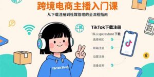 （15708期）跨境电商主播入门课，TikTok下载注册，支付工具配置，社媒账号管理全流程-中创网_分享创业项目_助您在家赚钱