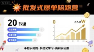 批发式爆单陪跑营,20节课带你实现批发式爆单,带你经松月入过W-中创网_分享创业项目_助您在家赚钱