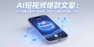 （15569期）AI短视频爆款文案：千万级播放量创作者亲授，持续产出爆款的完整工作流-中创网_分享创业项目_助您在家赚钱