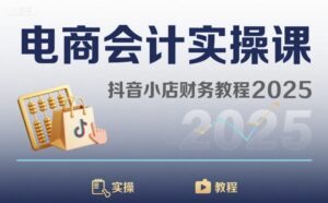 电商会计实操课-抖音小店财务教程2025-中创网_分享创业项目_助您在家赚钱