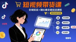 最新短视频带货课,全域投流+随心推全套投流课程+思维导图-中创网_分享创业项目_助您在家赚钱