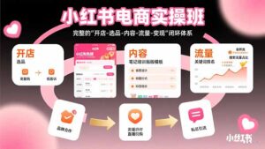 （15671期）小红书电商实操班：完整的"开店-选品-内容-流量-变现"闭环体系-中创网_分享创业项目_助您在家赚钱
