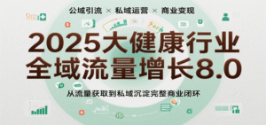 2025大健康行业全域流量增长8.0,从流量获取到私域沉淀完整商业闭环-中创网_分享创业项目_助您在家赚钱