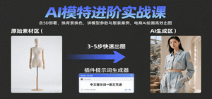 AI模特进阶实战课:含SD部署、换背景换色,讲模型参数与服装案例,电商AI绘画高效出图-中创网_分享创业项目_助您在家赚钱