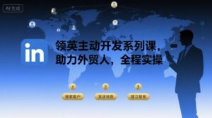 领英主动开发系列课,助力外贸人,全程实操-中创网_分享创业项目_助您在家赚钱