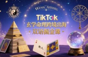 TikTok玄学命理跨境出海双语掘金课,手把手教你用命理知识精准直击海外用户痛点-中创网_分享创业项目_助您在家赚钱