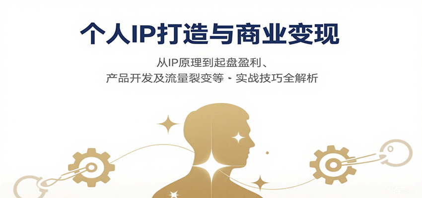 图片[1]-个人IP打造与商业变现，从IP原理到起盘盈利、产品开发及流量裂变等实战技巧全解析