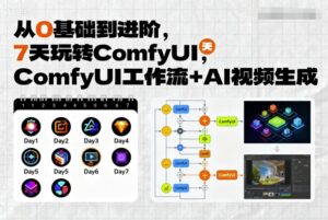 从0基础到进阶,7天玩转ComfyUI,Comfyui工作流+AI视频生成-中创网_分享创业项目_助您在家赚钱