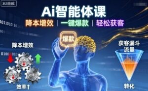 Ai智能体课,降本增效,一键爆款,轻松获客-中创网_分享创业项目_助您在家赚钱