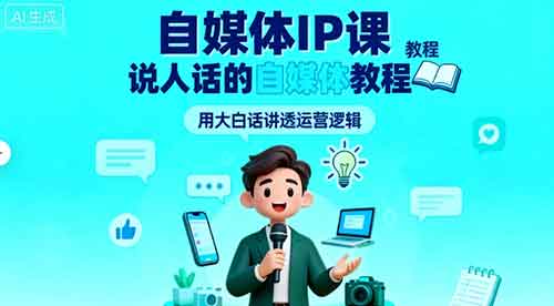 自媒体IP课，说人话的自媒体教程-中创网_分享创业项目_助您在家赚钱