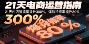 (15957期)21天电商运营指南:21天内店铺流量提升300%,爆款持续率提升80%-中创网_分享创业项目_助您在家赚钱