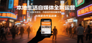 本地生活自媒体全案运营,从账号定位、内容创作到流量变现与商家合作实战课-中创网_分享创业项目_助您在家赚钱