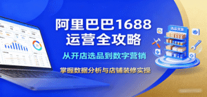 阿里巴巴1688运营全攻略:从开店选品到数字营销,掌握数据分析与店铺装修实操-中创网_分享创业项目_助您在家赚钱