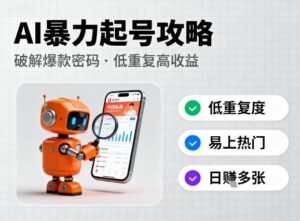 今日头条新玩法，AI暴力起号，重复度低，更容易爆，日入多张-中创网_分享创业项目_助您在家赚钱