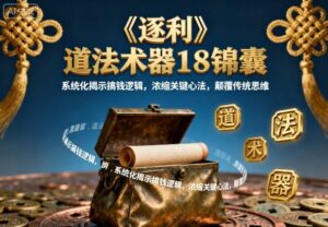 《逐利》道法术器18锦囊,系统化揭示搞钱逻辑,浓缩关键心法,颠覆传统思维-中创网_分享创业项目_助您在家赚钱