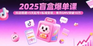 (15922期)2025盲盒爆单课,抖店搭建+5天起号+私域变现,单月GMV突破10万-中创网_分享创业项目_助您在家赚钱