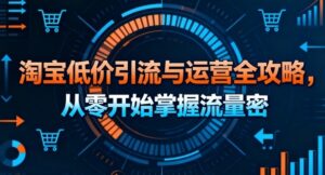 淘宝低价引流与运营全攻略,从零开始掌握流量密码-中创网_分享创业项目_助您在家赚钱