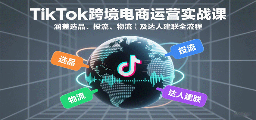 图片[1]-TikTok跨境电商运营实战课：涵盖选品、投流、物流及达人建联全流程