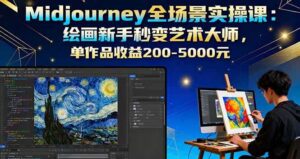 (16125期)Midjourney全场景实操课:绘画新手秒变艺术大师,单作品收益200-5000元-中创网_分享创业项目_助您在家赚钱