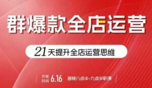 贾真电商群爆款全店运营,21天提升全店运营思维,起店、全店运营爆款不断-中创网_分享创业项目_助您在家赚钱