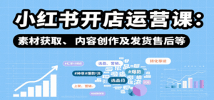 小红书开店运营课:选品、上架、营销、素材获取、内容创作及发货售后等-中创网_分享创业项目_助您在家赚钱