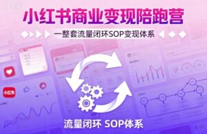 小红书商业变现陪跑营，轻IP矩阵 私域获客 聚光投流，一整套流量闭环SOP变现体系-中创网_分享创业项目_助您在家赚钱