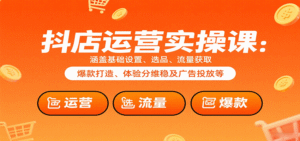 抖店运营实操课:涵盖基础设置、选品、流量获取、爆款打造、体验分维稳及广告投放等-中创网_分享创业项目_助您在家赚钱