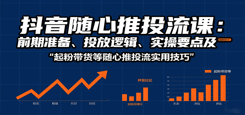 图片[1]-抖音随心推投流课：前期准备、投放逻辑、实操要点及起粉带货等随心推投流实用技巧