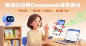 普通妈妈用Deepseek做家教号，条条热门，日变现1k+的玩法，直接抄作业-中创网_分享创业项目_助您在家赚钱