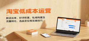 淘宝低成本运营,新店出单、好评积累、私域构建及流量转化、选品定位等(更新9月)-中创网_分享创业项目_助您在家赚钱