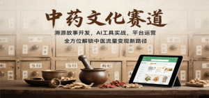 中药文化赛道:溯源故事开发,AI工具实战,平台运营,全方位解锁中医流量变现新路径-中创网_分享创业项目_助您在家赚钱