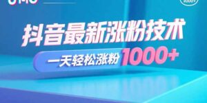 （15934期）抖音最新涨粉技术，一天轻松涨粉1000+-中创网_分享创业项目_助您在家赚钱