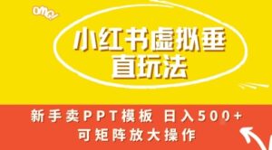 小红书卖PPT模板日入5张+,全新虚拟项目垂直玩法,可矩阵放大盈利-中创网_分享创业项目_助您在家赚钱