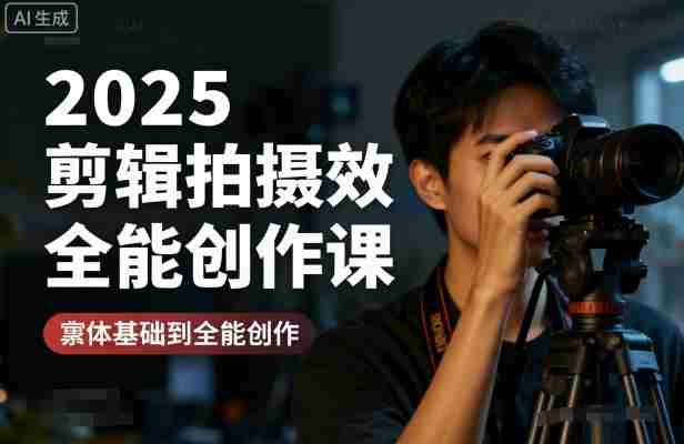 2025剪辑拍摄特效全能创作课，零基础到全能创作-中创网_分享创业项目_助您在家赚钱