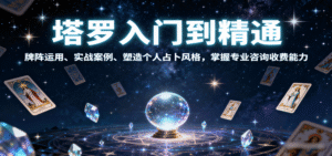 塔罗入门到精通，牌阵运用、实战案例、塑造个人占卜风格，掌握专业咨询收费能力-中创网_专注互联网创业,项目资源整合-中创网_分享创业项目_助您在家赚钱