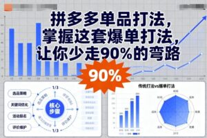 拼多多单品打法,掌握这套爆单打法,让你少走90%的弯路-中创网_分享创业项目_助您在家赚钱