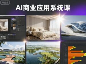 AI商业应用系统课,室内-软装-建筑-景观,智能设计+效果图+动画画实战-中创网_分享创业项目_助您在家赚钱