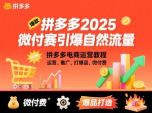 拼多多2025微付赛引爆自然流量,拼多多电商运营教程,运营、推广、打爆品、微付费-中创网_分享创业项目_助您在家赚钱