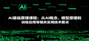 AI基础原理课程:从AI概念、模型原理到训练应用等相关实用技术要点-中创网_分享创业项目_助您在家赚钱