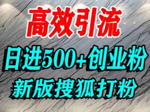 怎么打创业粉?搜狐网打精准创业粉,打粉引流教程,单人日引500+精准创业粉-中创网_分享创业项目_助您在家赚钱