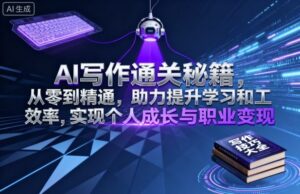 AI写作通关秘籍,从零到精通,助力提升学习和工作效率,实现个人成长与职业变现-中创网_分享创业项目_助您在家赚钱