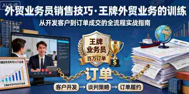 外贸业务员销售技巧，王牌外贸业务的训练-中创网_分享创业项目_助您在家赚钱