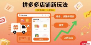 拼多多店铺新玩法,代发供应链上拼玩法-中创网_分享创业项目_助您在家赚钱
