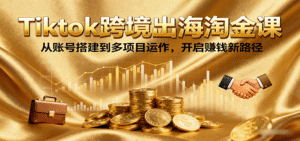 Tiktok跨境出海淘金课，从账号搭建到多项目运作，开启赚钱新路径-中创网_分享创业项目_助您在家赚钱