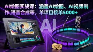 (16304期)AI绘图实战课:涵盖AI绘图、AI视频制作、语音合成等,单项目接单5000+-中创网_分享创业项目_助您在家赚钱
