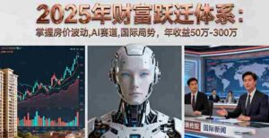 (16217期)2025年财富跃迁体系:掌握房价波动,AI赛道,国际局势,年收益50万-300万-中创网_分享创业项目_助您在家赚钱