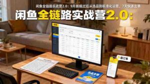 (16263期)闲鱼全链路实战营2.0:9月新规过后从选品到标准化运营,7天快速出单-中创网_分享创业项目_助您在家赚钱