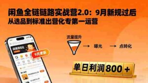 (16265期)闲鱼变现课3.0:掌握链接优化、流量提升、商业变现,单日利润800+-中创网_分享创业项目_助您在家赚钱