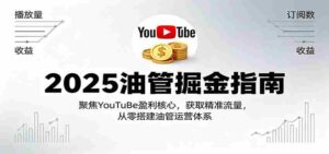 2025油管掘金指南:聚焦YouTuBe盈利核心,获取精准流量,从零搭建油管运营体系-中创网_分享创业项目_助您在家赚钱